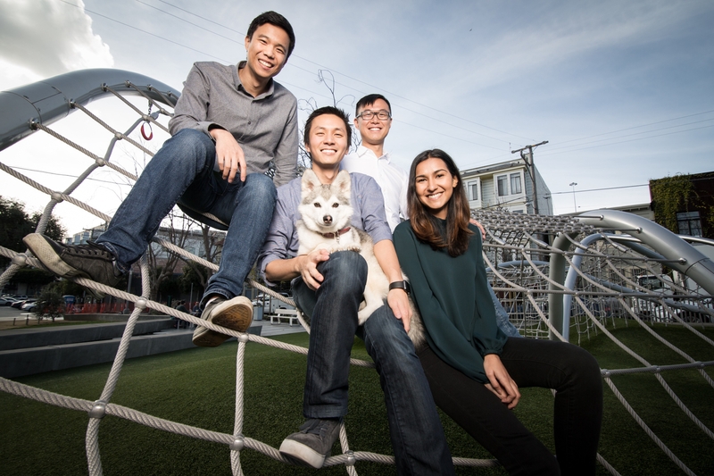 Slab team (left to right) James Hsi, Jason Chen, Chengyin Liu, and Anvisha Pai