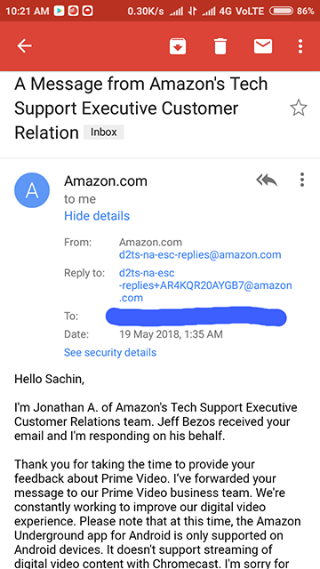 bezos support